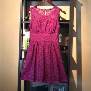 Plum lace dress